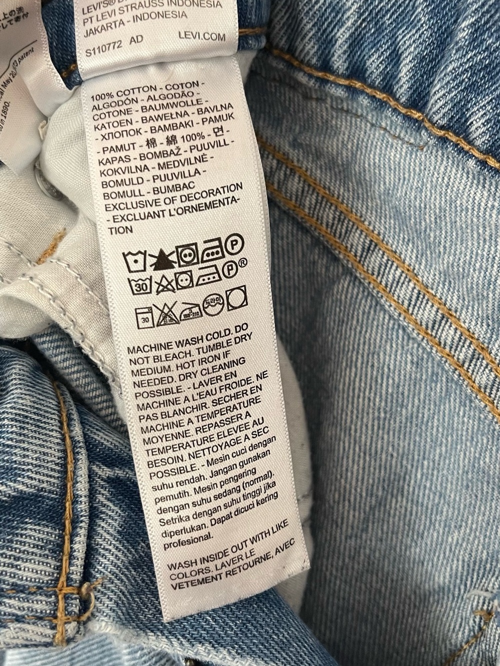 Levi’s Superlow Light Wash Relaxed Wide Leg Jeans Size 30 - Picture 7 of 7